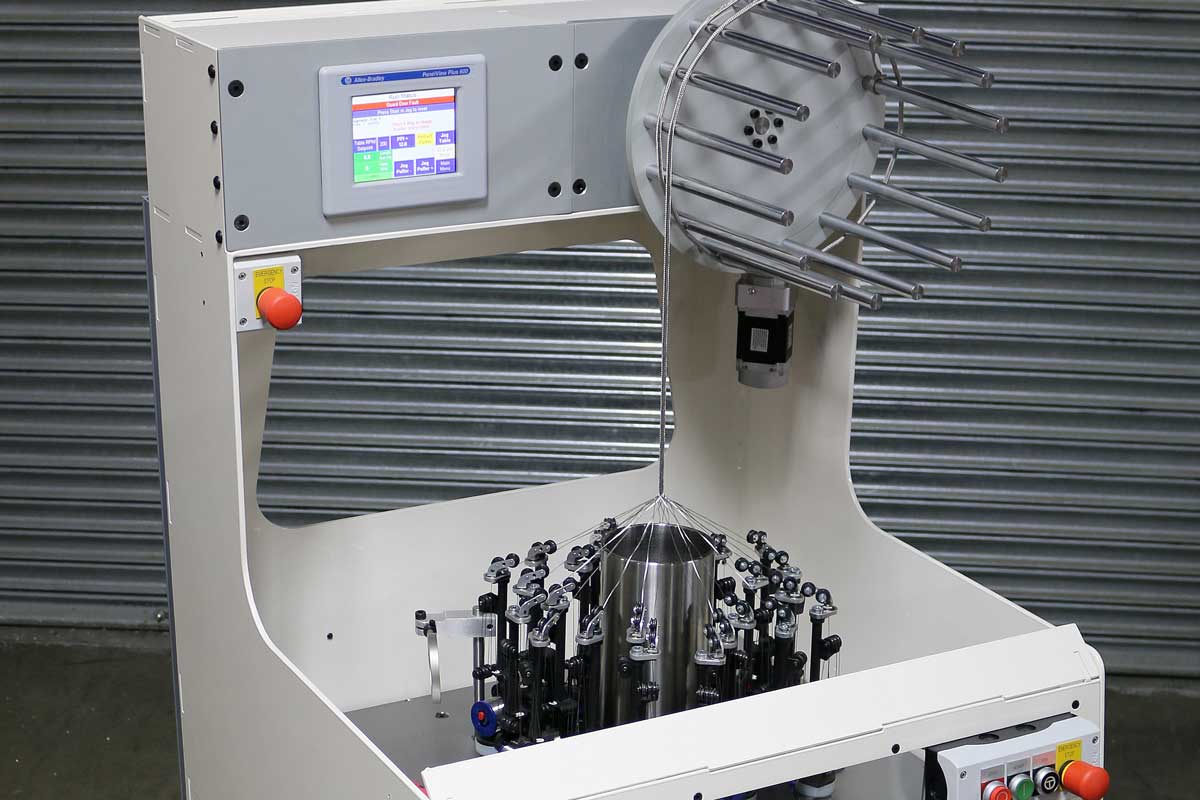 Steeger USA Textile braiding equipment is the industry standard